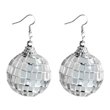 70-talls disco-antrekk for kvinner, retro disco-trend med festøreringer og speildesign, disco-øreringer hypoallergeniske smykker til fest, jazz,