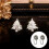 Christmas Tree Earrings Women Micro-inlaid Zircon Silver 2