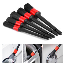 5pcs Car Detailing Brushes Wet & Dry Dual Use Cleaning Set Plastic