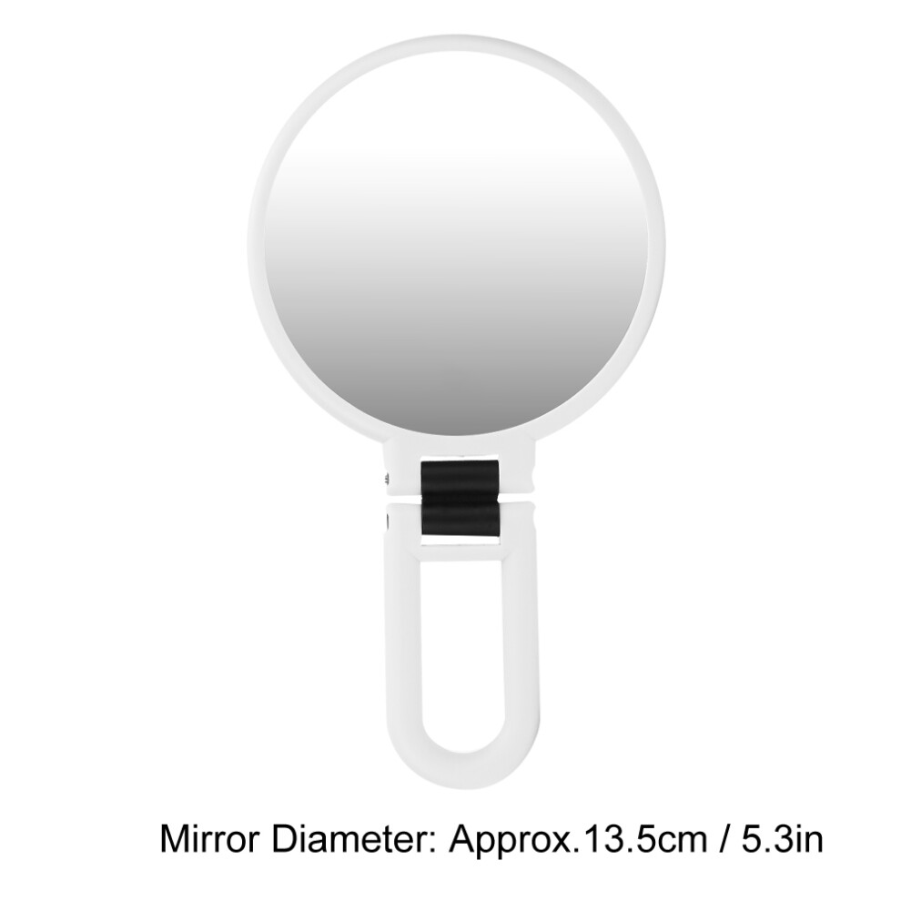 White Portable 5X Magnifying Double Sided Makeup Mirror, 13.5Cm
