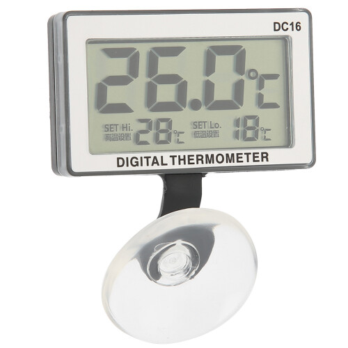 DC16 Aquarium Thermometer 150mm Submersible Includes Suction Cup for Fish Tank