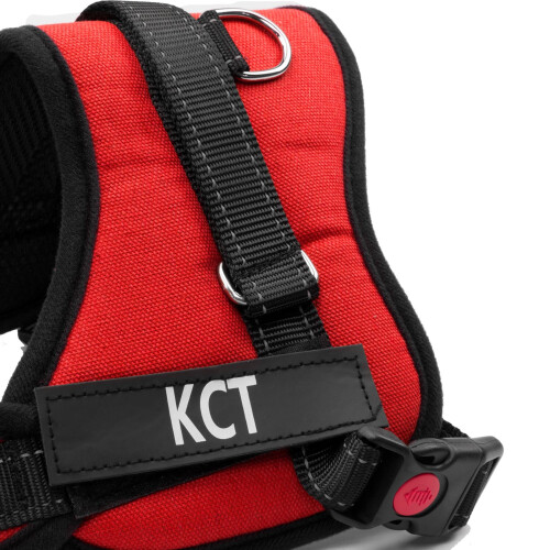 KCT (Red Harness, Small (S)) KCT No Pull Padded Dog Harnesses Red/Black/Blue 1