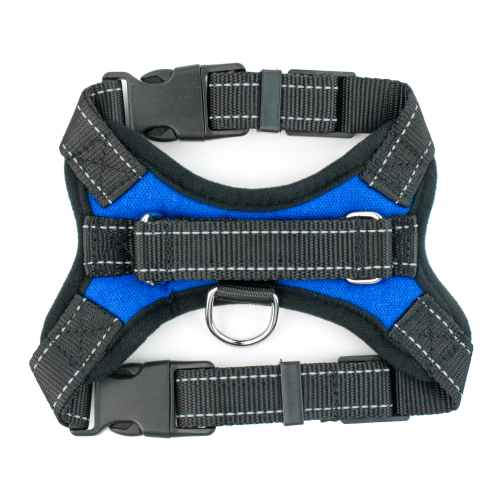 KCT (Blue Harness, Extra Small (XS)) KCT No Pull Padded Dog Harnesses Red/Black/Blue 2