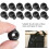 Single Hole Ball Shape Spring Clips 300Pcs Cord Locks for Ropes Plastic Black 4