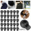 Single Hole Ball Shape Spring Clips 300Pcs Cord Locks for Ropes Plastic Black 9