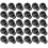 Single Hole Ball Shape Spring Clips 300Pcs Cord Locks for Ropes Plastic Black 13