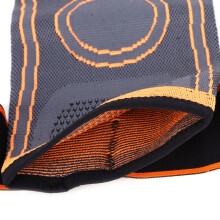 Breathable Cycling & Mountaineering Leg Sleeve 33.5x16cm Compression Bandage Gray/Orange