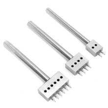 Leather Craft Punching Tool 3PCS Set 6mm Options DIY Belt & Leather Hole Punch