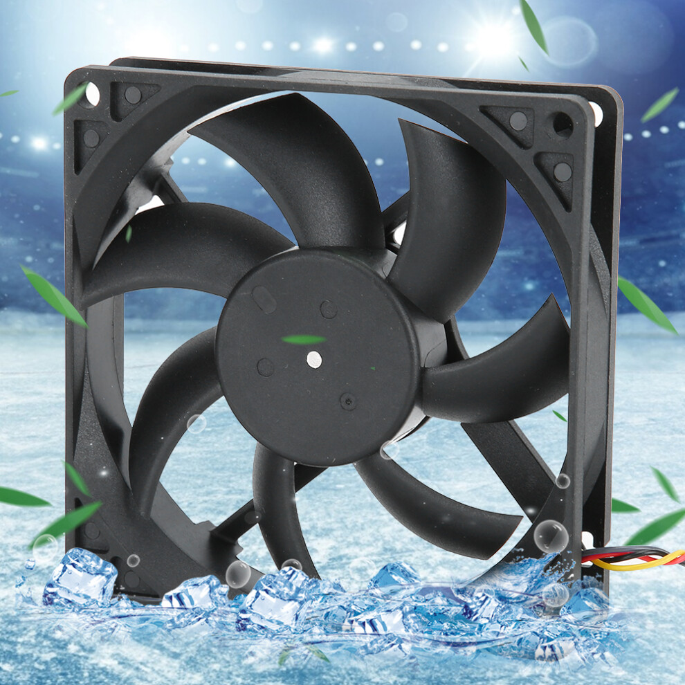 12V 9Cm Dual Ball Fan With Pwm 0.27A Chassis Cpu Cooler 8061392494091