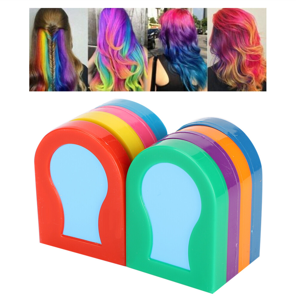 8 Colors Hair Coloring Powder Set 8x3g Temporary DIY Hair Dye