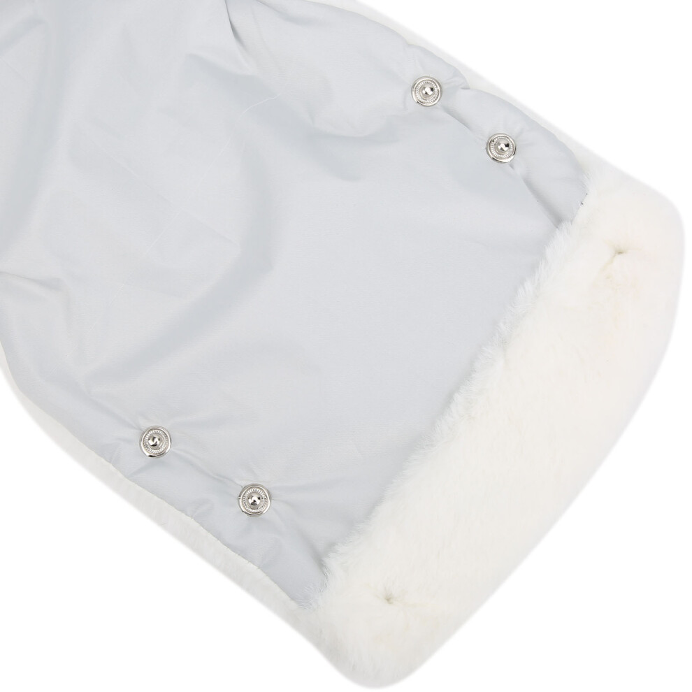 Waterproof Nylon Baby Stroller Hand Muff Baby Stroller Hand Gloves Silver