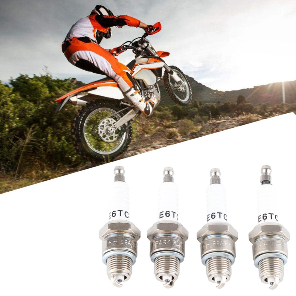 4Pcs 2-Stroke Spark Plug For Pw50 Pw80 Pw60 Lt50 Lt80 Scooter Motorcycle E6tc 4691392492557