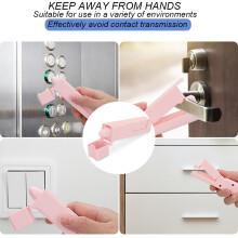 Portable Anti-Secondary Contact Stick - 11.5cm Pink Touch-Free Tool