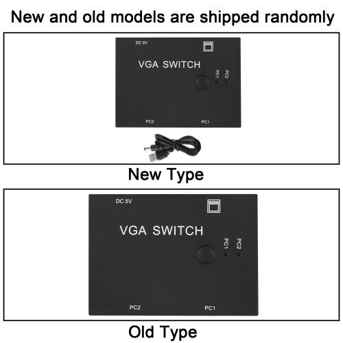 VGA Sharing Switch 2-In-1-Out for Computer HD Display Video Splitter Durable 2