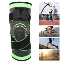 Breathable Outdoor Sport Knee Pad, Black+Green, Adjustable Fit