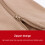 Zipper Mid Calf Compression Socks, Skin+Bronze, L/XL 6