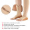 Zipper Mid Calf Compression Socks, Skin+Bronze, L/XL 9