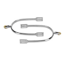 English Horse Spurs Zinc Alloy with Flexible Copper Rowel for Riding Sport