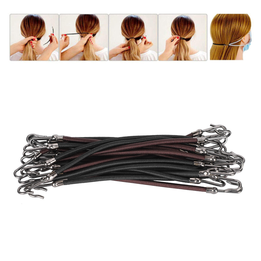 20 Pack Ponytail Hooks Elastic Hair Holders