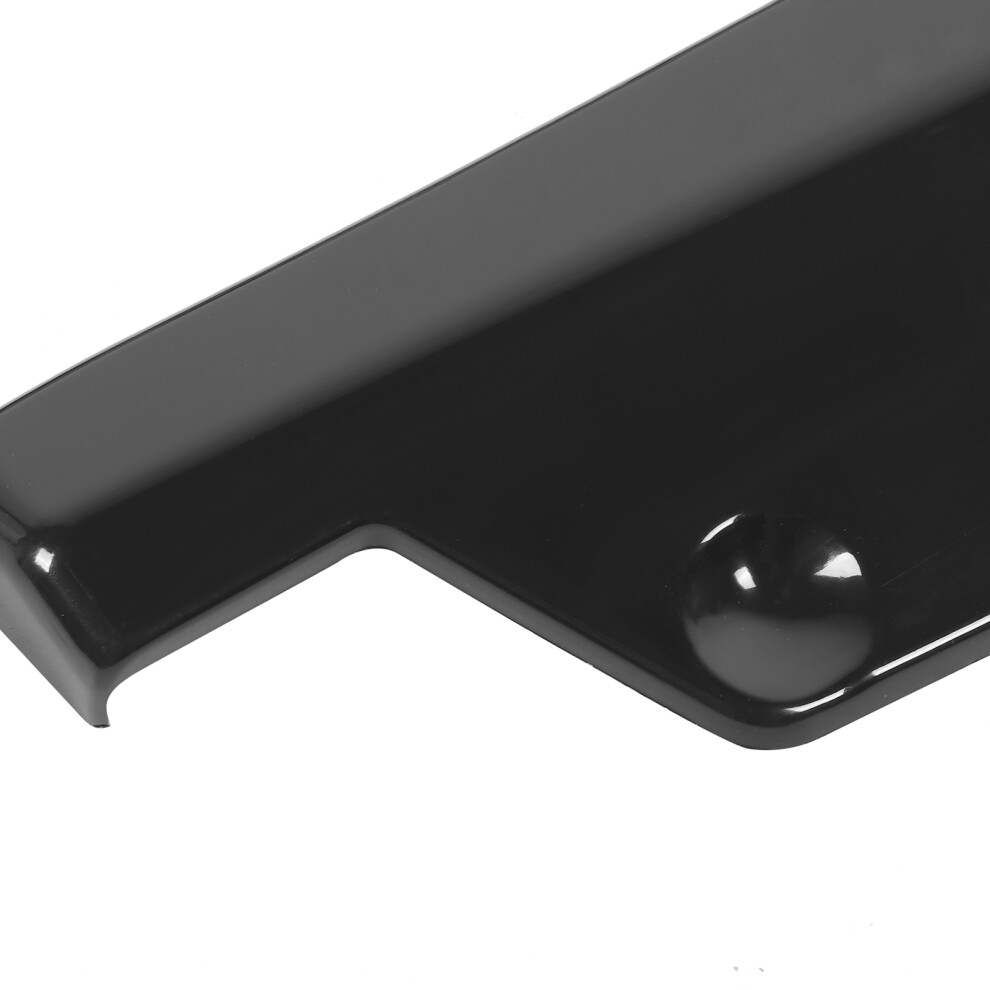 2Pcs Glossy Abs Rear Bumper Lip Diffuser Protector Universal Car Spoiler Black 5011392202427