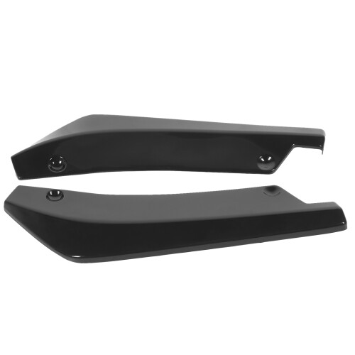 2pcs Glossy Black ABS Rear Bumper Lip Diffuser Protector Universal Car Spoiler 1