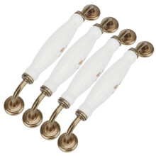 4 Sets Ceramic Handle 160mm Hole Distance European Style Door Drawer Hardware