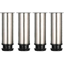 4 Adjustable Legs 150mm Height Thicken Cabinet Legs Table Legs Furniture Legs, Brushed Stainless Steel, Adjustable Height 0-15mm Come with Stainless S