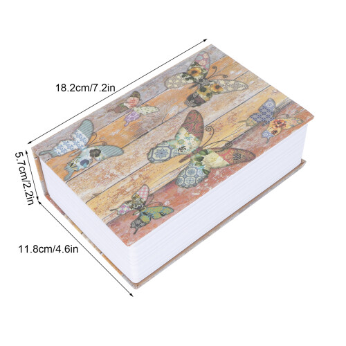 Mini Simulation Book Safe Storage Box, 18.2x11.8x5.7cm, Password Lock 2
