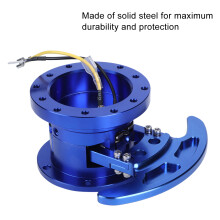 Tilt Flipped Racing Steering Wheel Quick Release Hub Kit Blue 82x60mm