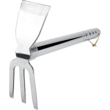 Steel Mini Three-toothed Rake Short Claw Double Hoe Rake Outdoor Garden Tool