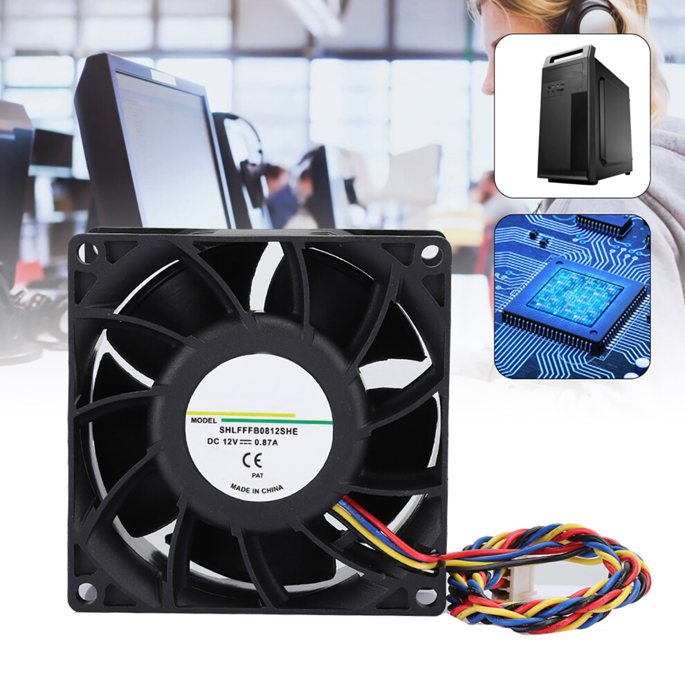 High-Performance Dual Ball Pwm Cpu Cooler Fan 80X80x38mm 4900Rpm 3591392204260
