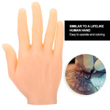 Silicone Tattoo Practice Hand - Soft Fake Hand for Beginners, Right or Left, 20cm