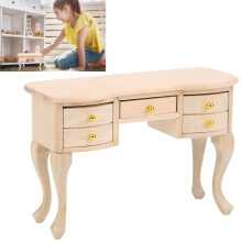 Miniature Wooden Dollhouse Table 11.5cm Kids Toy Accessory