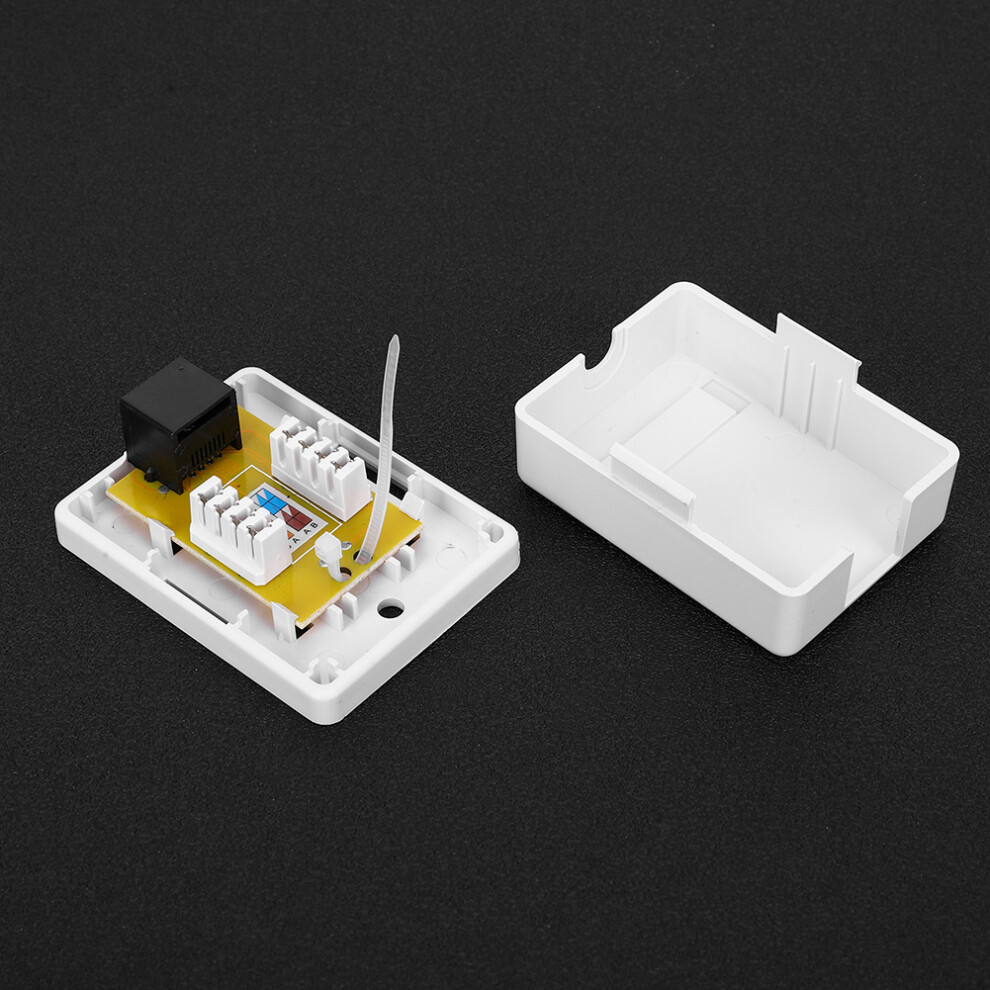 2Pcs Rj45 Cat6 Surface Mounted Desktop Network Junction Box, Single Port 8291392429681