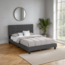 Arran 4ft 6inch Double Bed Frame Grey Fabric