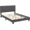 Seconique Arran 4ft 6inch Double Bed Frame Grey Fabric 3