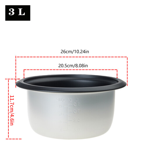 Aluminum Rice Cooker Inner Container Replacement Nonstick-6L 1