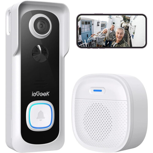 ieGeek WiFi Doorbell Camera with Indoor Chime UK