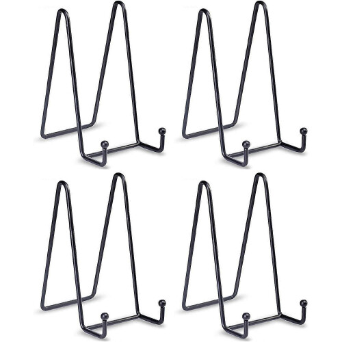 4pcs Decorative Photo Frame Support Plate with Substanding Extension Facing Support - Black - DD