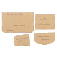 4Pcs Acrylic Wallet Templates for DIY Leather Zipper Coin Purse Card Bag Tools
