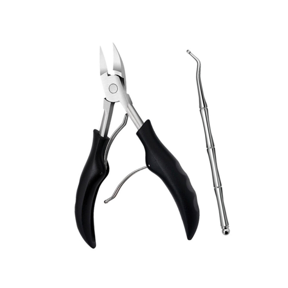 2Pcs Ingrown Toenail Tools Kit Stainless Steel Nail Cuticle Pliers Ingrown Nails