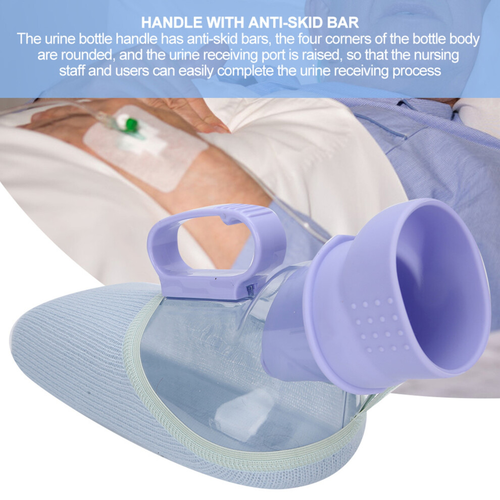1000ml Spill-Proof Urine Collection Container for Elderly Patients, Silicone & PVC