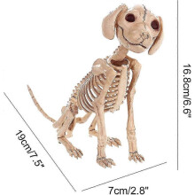 Halloween Decoration, Halloween Skeleton Puppy, Mini Poodle Dog Skeleton Dog Bones for Hallowmas Decoration Haunted House Party - DD