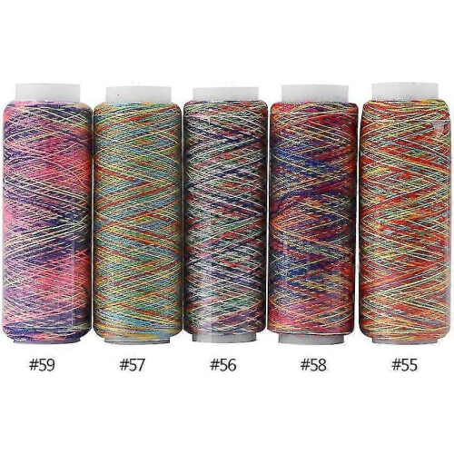 Colorful Sewing Thread 5 Strands Polyester Manual Machine Embroidery Sewing Thread - DD01