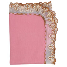 Spa Massage Bed Coverlet Pink, Polyester, 50x80cm for Beauty Shop