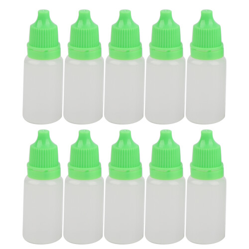 50Pcs 10ml Portable Green Eye Liquid Bottles Squeezable Containers 1