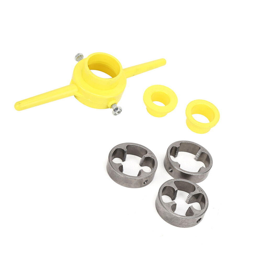 Manual Pvc Pipe Threader Npt Round Die Set Plumbing Tool Maker Hand Tool 3421392510095