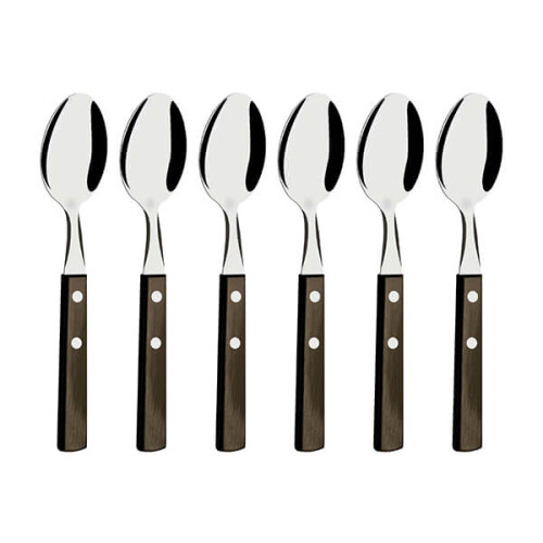 Tramontina 6 Piece Wooden Handle Teaspoons Set 1