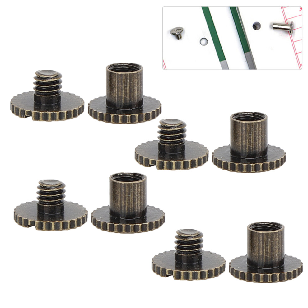10Pcs Brass Flat Head Rivets & Screws For Belts, Backpacks, Furniture 7691392510975