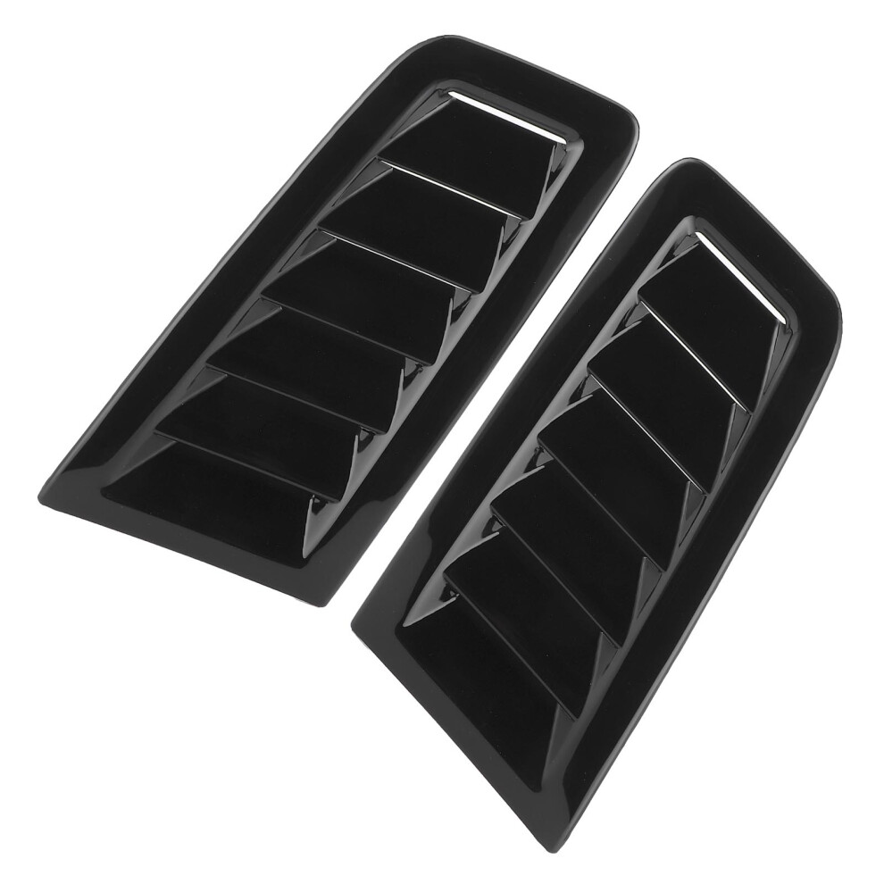 Pair Of Gloss Bonnet Vents Focus Rs Style Black 7293282158436